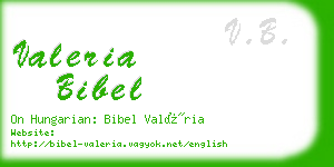 valeria bibel business card